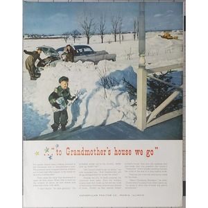 Caterpillar Tractor Co Print Ad 1950s